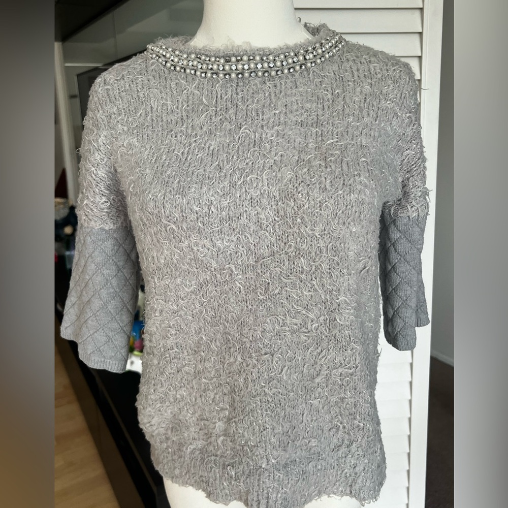 Dorothy Perkins Light Gray Textured Sweater